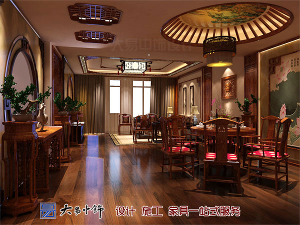遼寧盤(pán)錦220平米別墅設計，感受中式別墅裝修的氣息