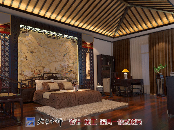 遼寧盤(pán)錦220平米別墅設計，感受中式別墅裝修的氣息